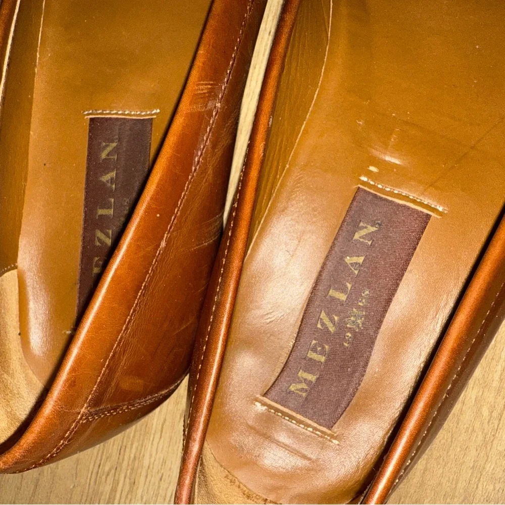 Mezlan‎ Santander Tan Leather Slip-On Tassel Loafer Shoes Men's US 8.5